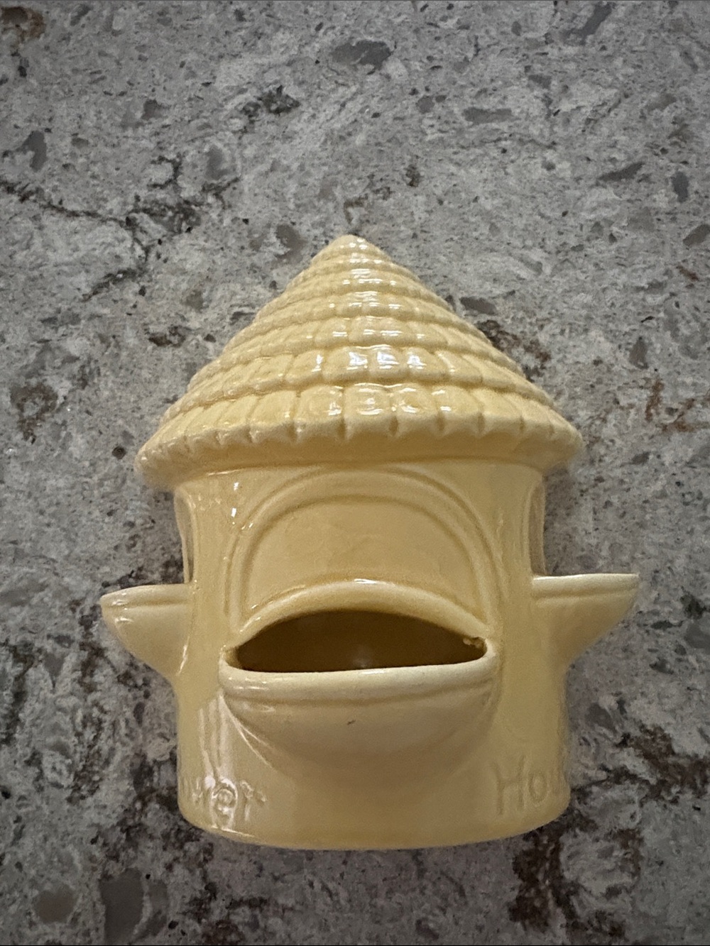 Yellow Ceramic Wall Pocket Planter